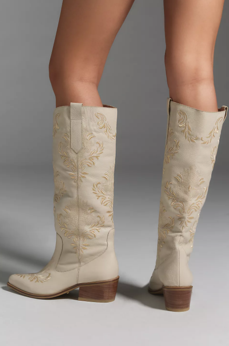 Jolene western cowboy boots in ivory leather women shoes for wholesale on Faire11