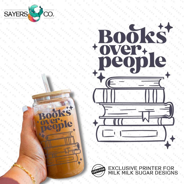 Sayers & Co. - Vente Transfert pour sublimation - Impression imprimée par sublimation ou impression sur vinyle : impression par sublimation pour enseignants de 16 oz, certifiée Milk Milk Sugar