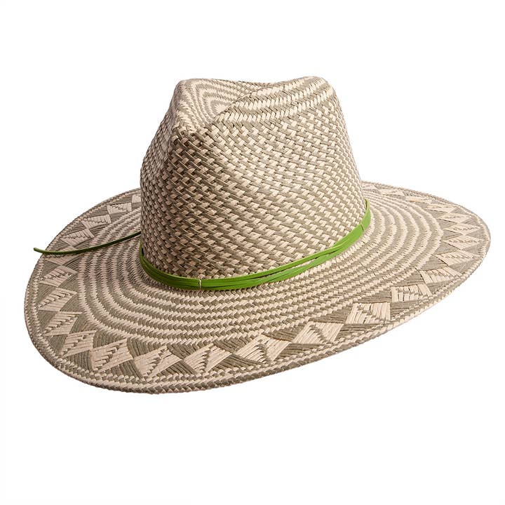 American Hat Makers - Vente Chapeau de paille – femme - Chapeau de soleil en paille style safari bicolore - modèle Eppie1