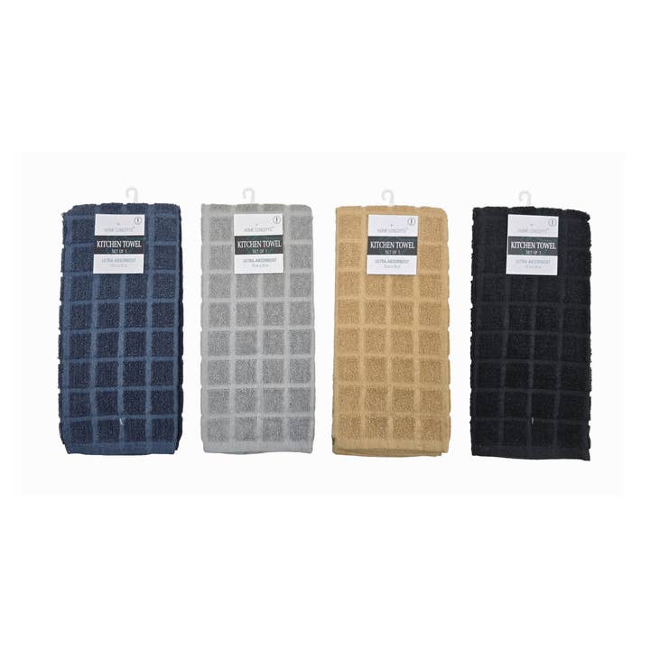 1-Pack Square Check Terry Kitchen Towels for wholesale by Mabelle Home