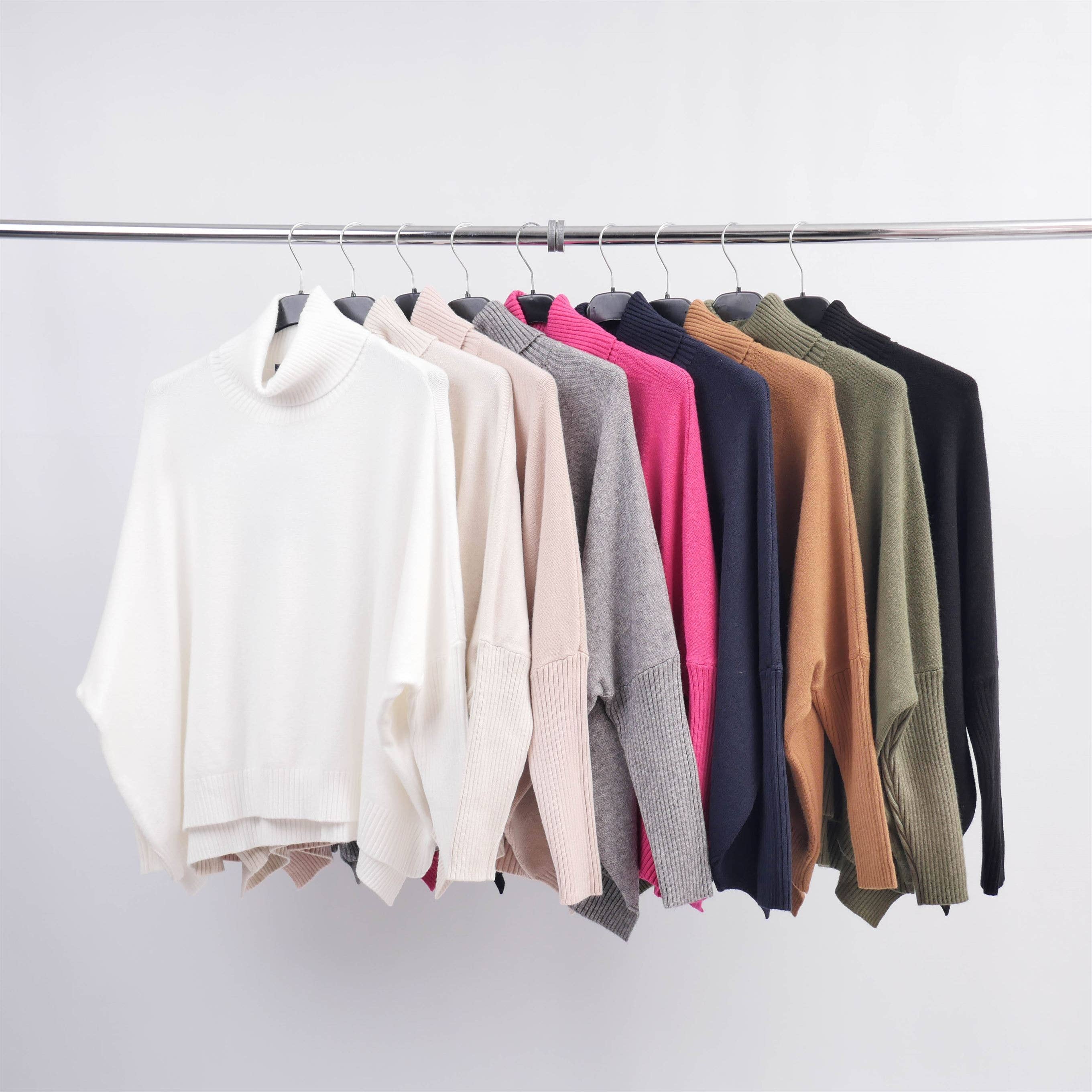 Cecile Wang - Vente Pull en maille – femme - Pull oversize col roulé DSY92386