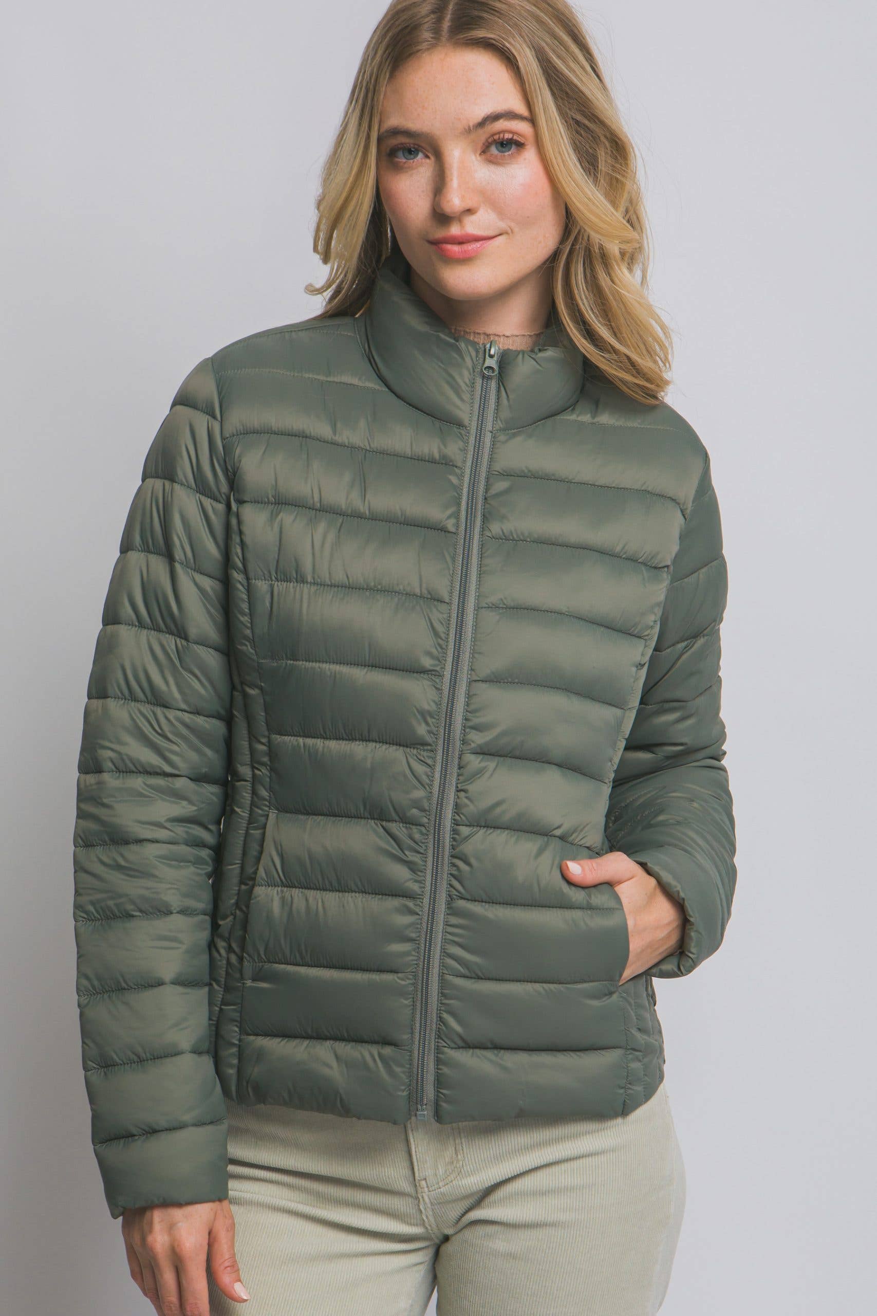 Vanilla Monkey - Wholesale Puffer Jacket - Women's - Ultra Lightweight Padded Thermal Zip Up Jacket4