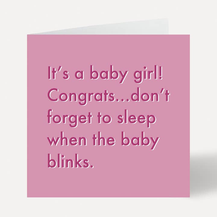 Grattis rolig flicka kort | Nyfött barn för wholesale av FNIC designs