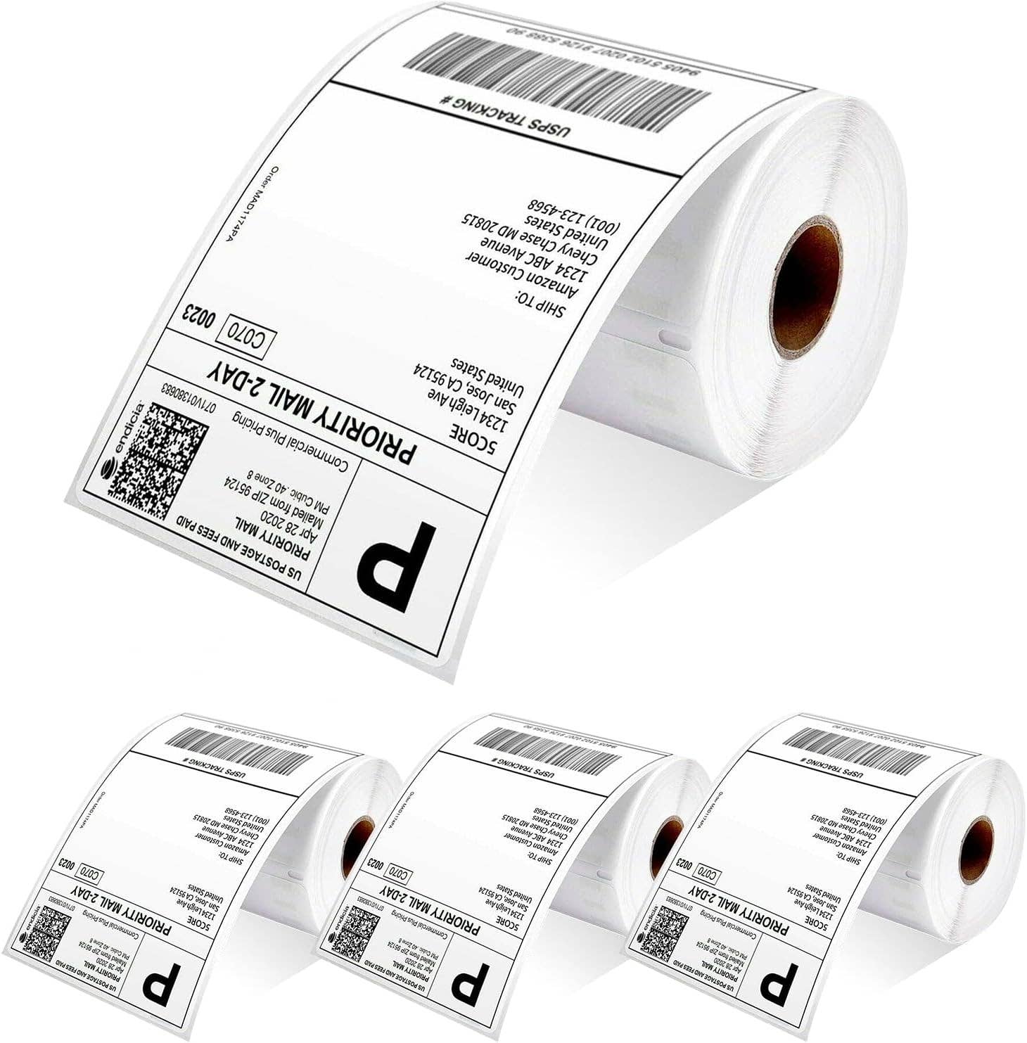 K Cube Inc - Wholesale Address Labels - 5Core 4x6 Direct Thermal Shipping Labels 250 Labels / Roll