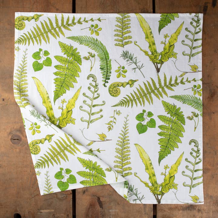 Asciugamano in Sacco di Farina con Esemplare di Felce XL - SALDI! per la vendita all'ingrosso da parte di Brook Isle