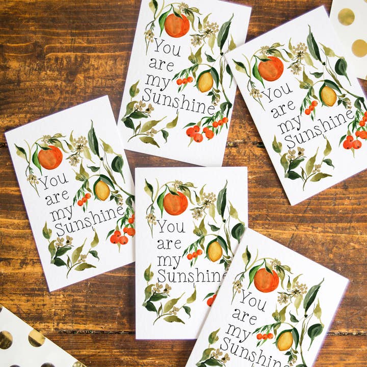 You are my Sunshine Greeting Card for wholesale by Katie Dyer