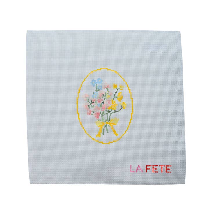 Lente Bloemen Camee Handgeschilderd Borduurwerk Canvas voor wholesale door La Fete Needlepoint