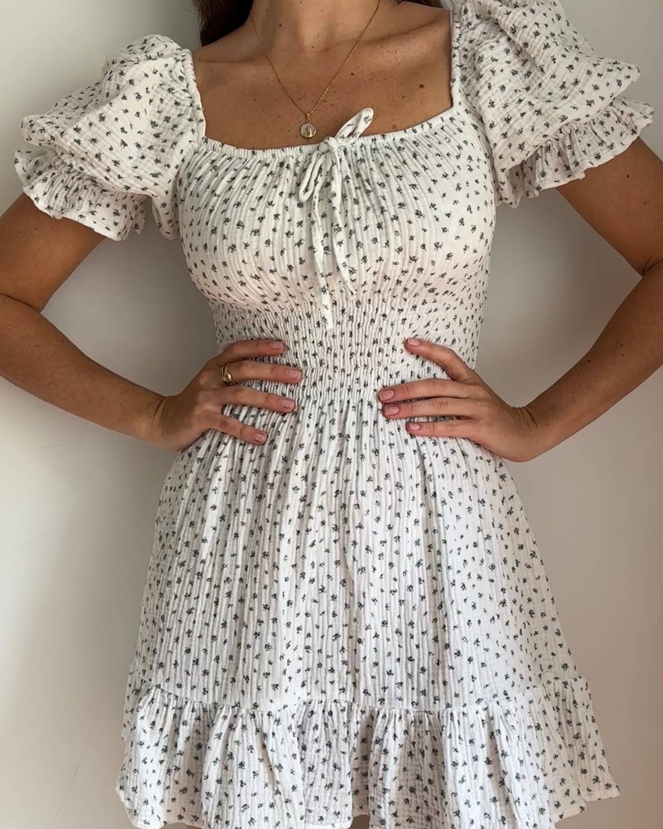 White Freya Dress (limited edition) for wholesale on Faire0