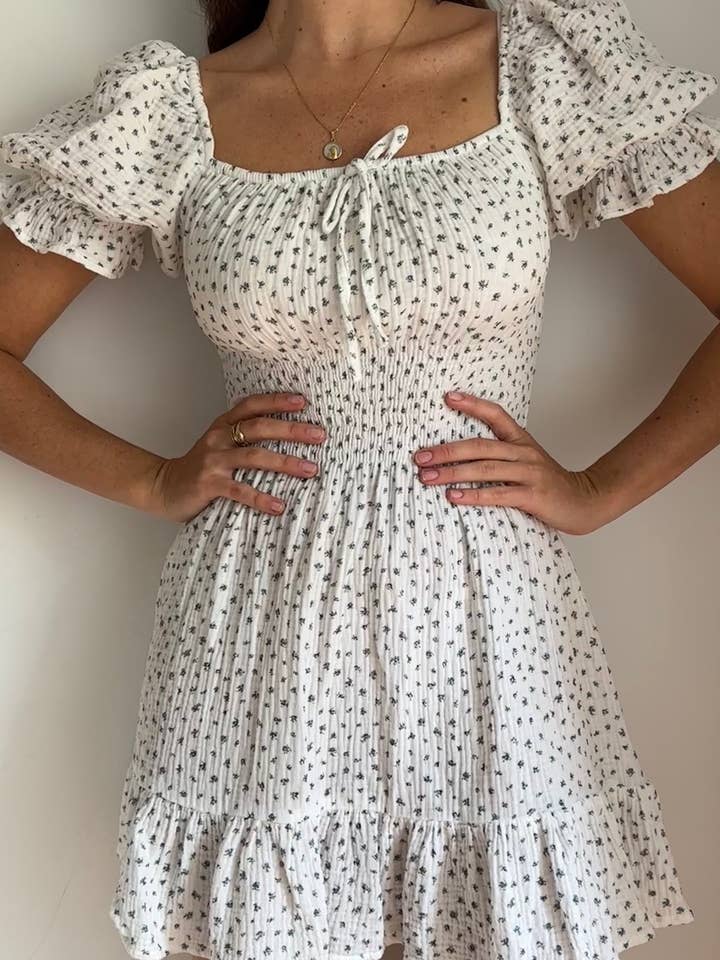 White Freya Dress (limited edition) for wholesale on Faire0