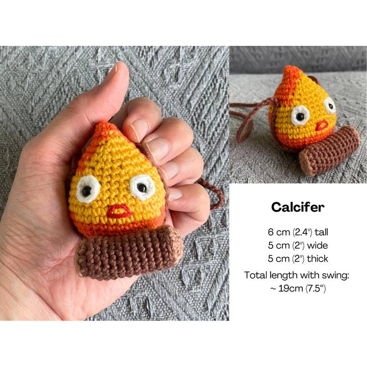 TOMOPOD LLC - Wholesale Stuffed/Plush Toy - Kids & Baby - Crochet Ghibli Character,Calcifer/Jiji/Soot Sprites/Warawara5