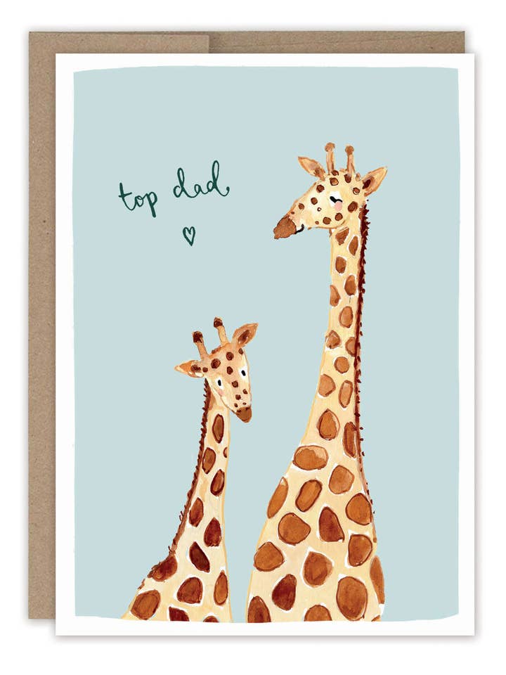 Top Dad Giraffes Father's Day Card for wholesale by Biely & Shoaf