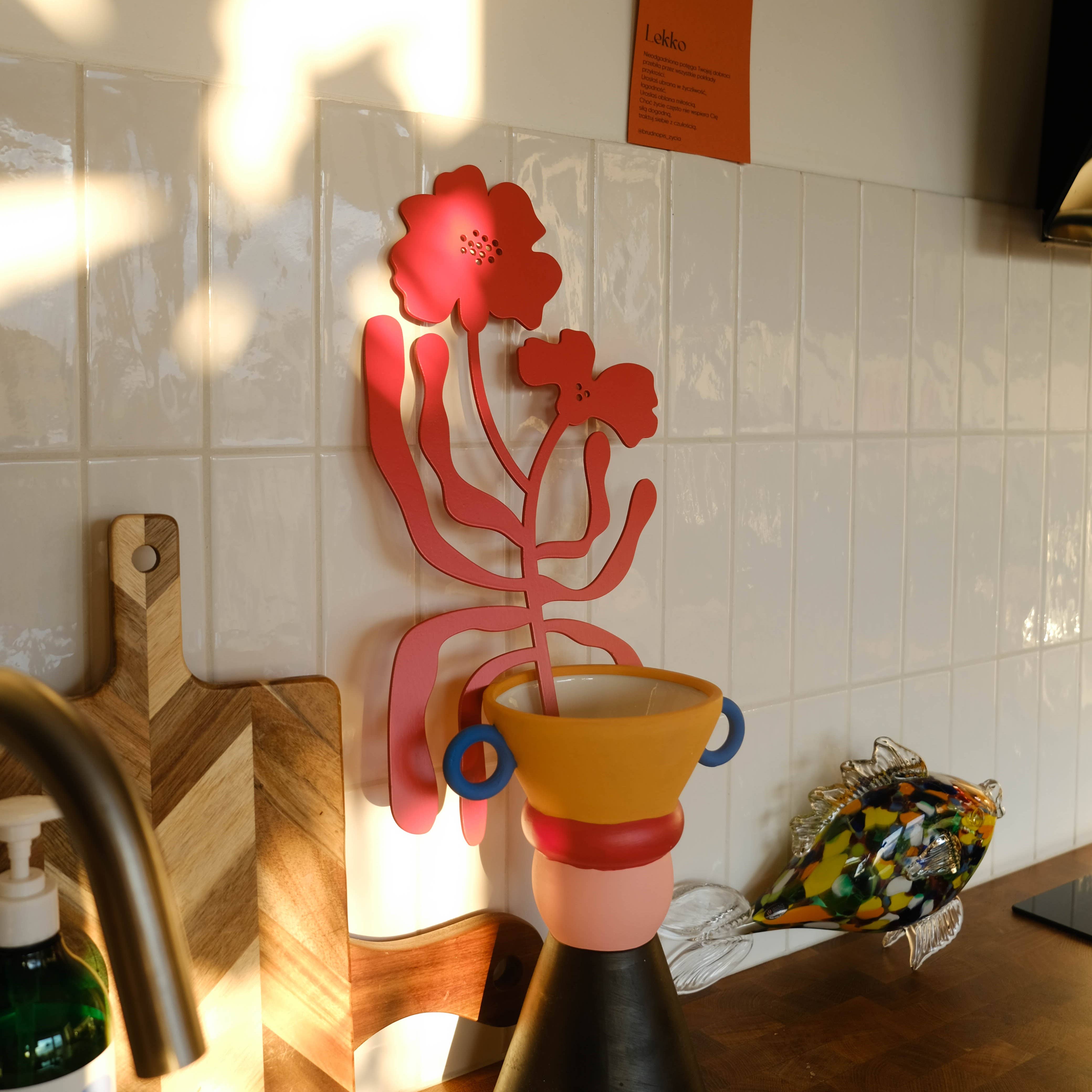 milin - Wholesale Decorative Tabletop Object - POPPY Colorful Wooden Flower Decor, Eco Gift, Home Art 6