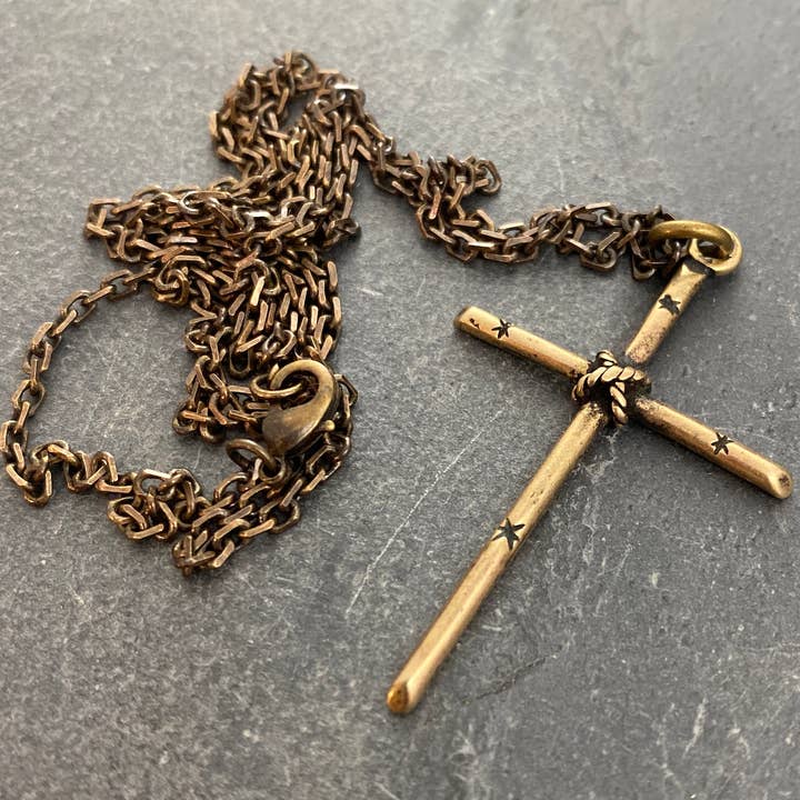 Colar masculino Rope Cross por atacado de Johnny Ltd.