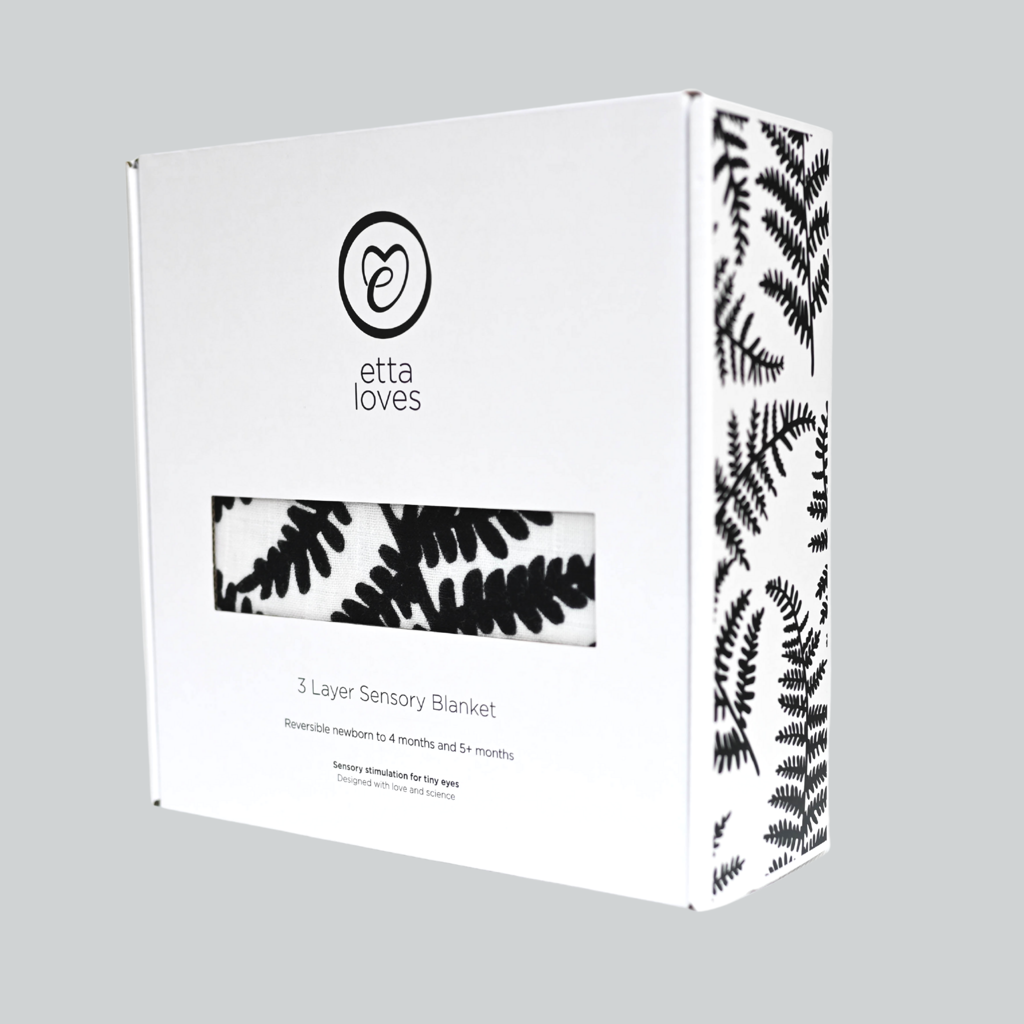 Etta Loves USA - Wholesale Bedding Blanket - Kids & Baby - PLANT PRINT MUSLIN BLANKET - reversible newborn to 4 months / 5+ months3