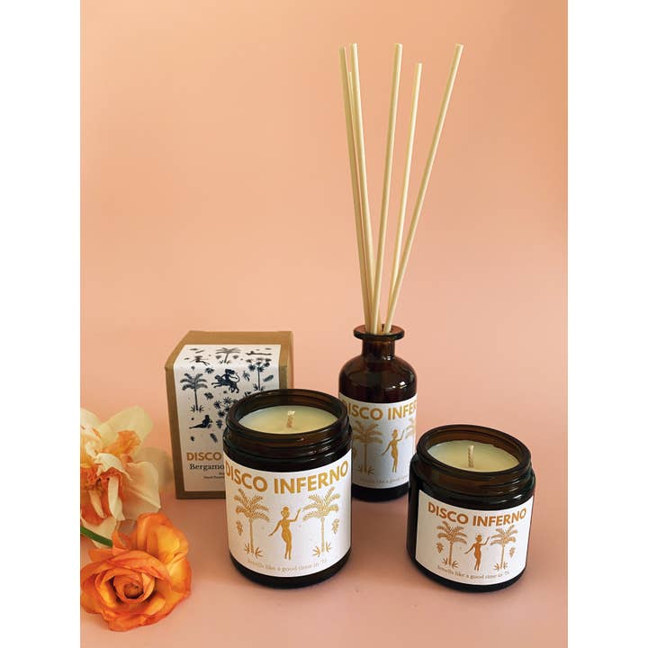 Les Boujies - Wholesale Jar/Filled Candle - Disco Inferno - Midi Size Boxed Soy Wax Candle1