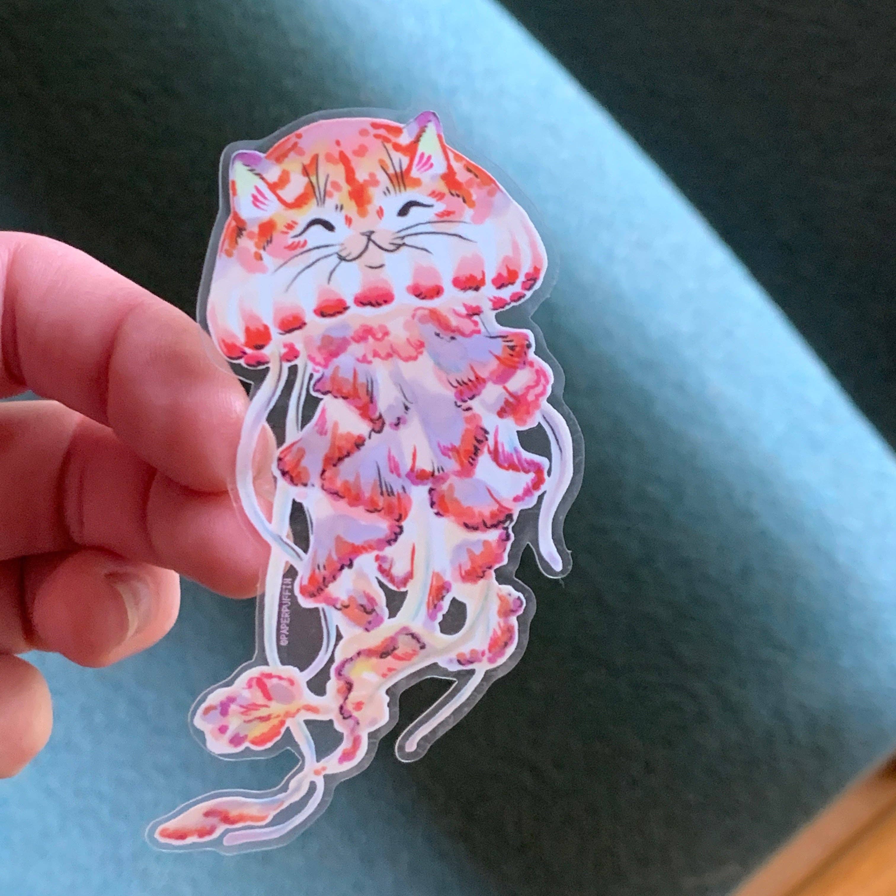 Paper Puffin - Wholesale Sticker - Jelly Kitty Pink Sticker 0