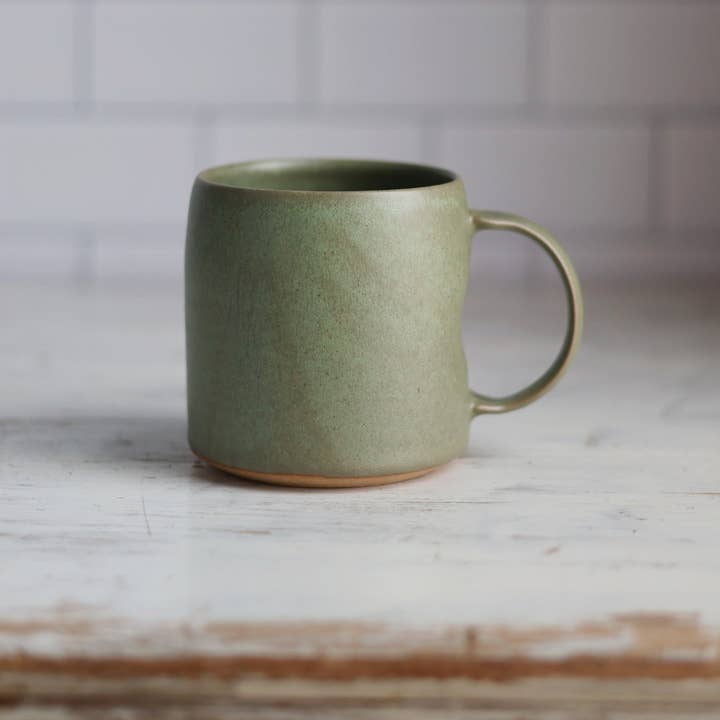 Gravesco Pottery – wholesale Coffee mug – Smooth Handmade Pottery Mug | Sage Green