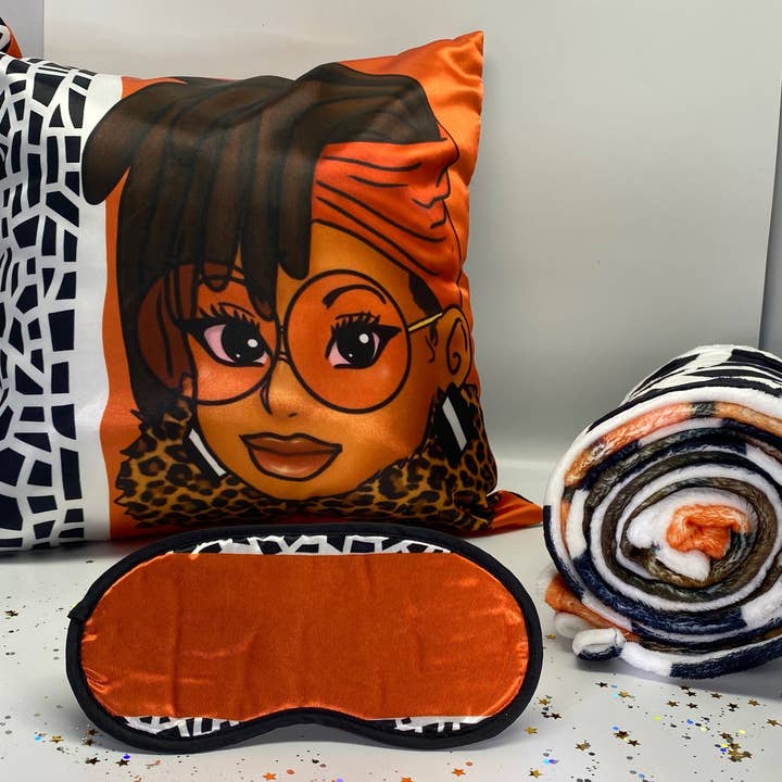 3 Piece Loc'd In Lux Pillowcase, Eye Mask & Throw Blanket Lounge Set for wholesale by Designs By Dij