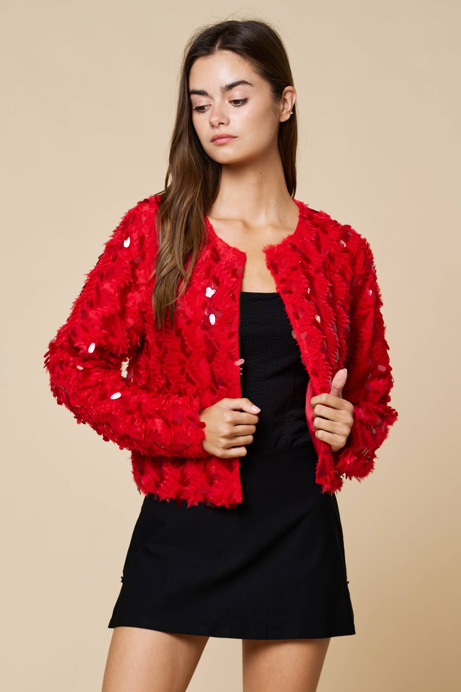 Lalavon - Vente Cardigan – femme - Cardigan ValentinenSequin7