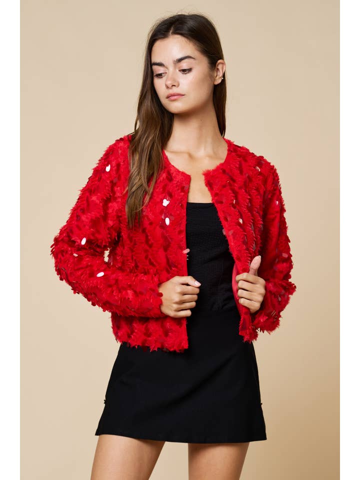 Lalavon - Vente Cardigan – femme - Cardigan ValentinenSequin7