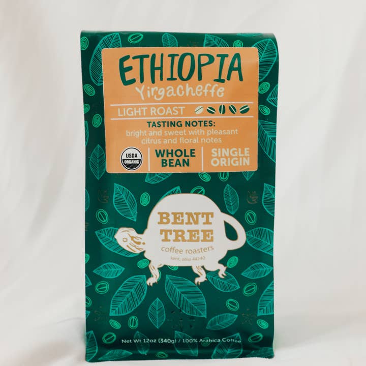 Ethiopia Yirgacheffe - Café biologique en grains entiers pour la vente par Bent Tree Coffee Roasters