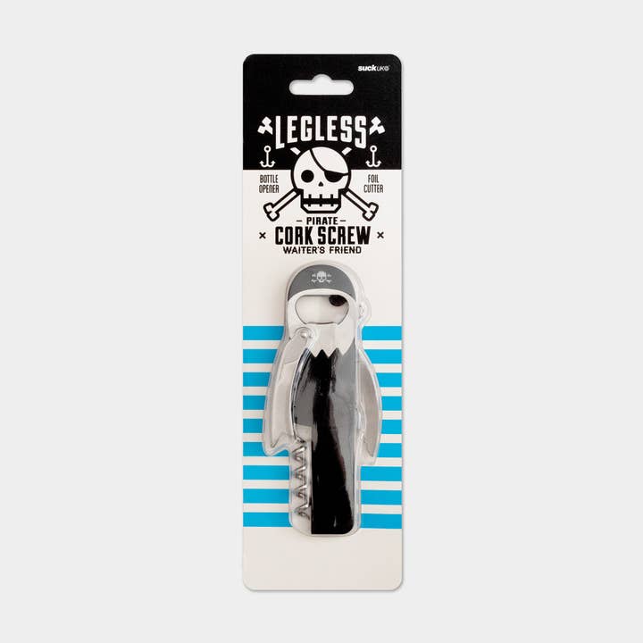 SUCK UK Ltd - USA - Wholesale Bottle/Wine Opener - Pirate Bottle Opener (Legless Corkscrew)