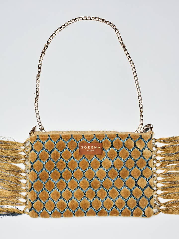 Athena Tassel Clutch for wholesale by SORENA