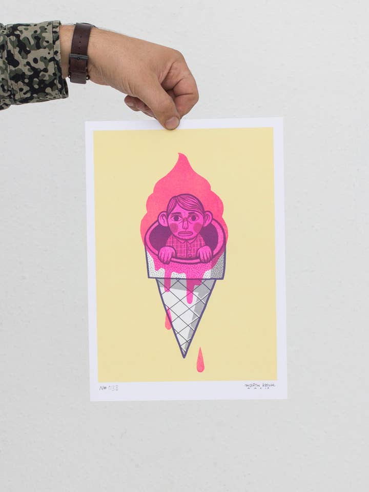 Pochoir "Eisleben" DINA4 (21 x 29,7 cm) pour la vente par Martin Krusche Illustration