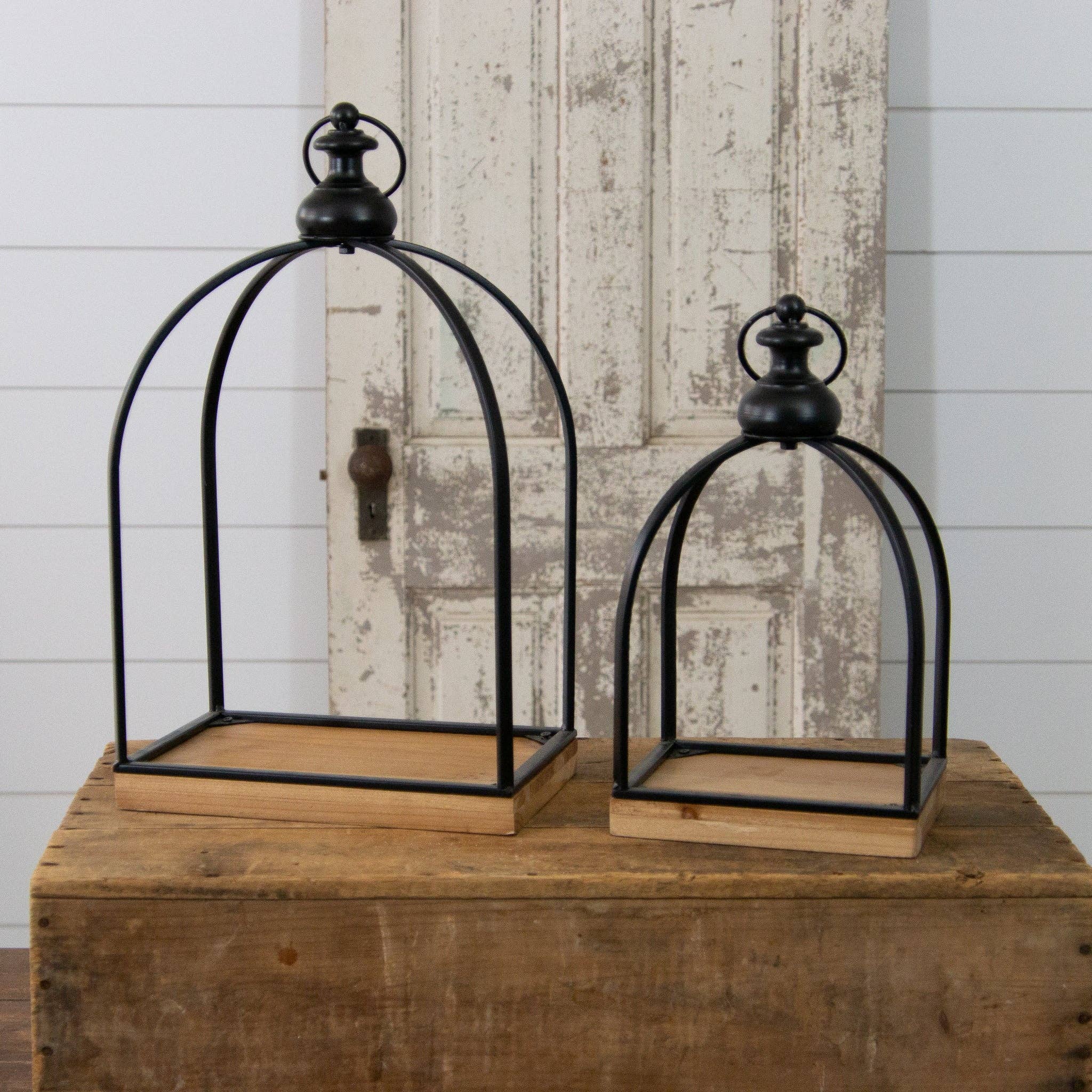 Audrey's Home & Gift – wholesale Lantern – Lanterns - Metal Open Arch (Set Of 02)1