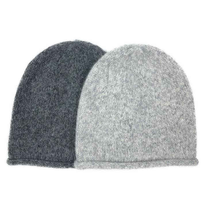 SLATE + SALT - Wholesale Beanie - Women's - Gray Essential Knit Alpaca Beanie Hat