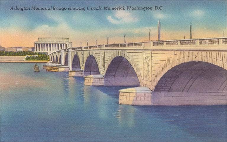 Found Image Press - Wholesale Sticker - Sticker DC-430 Arlington Memorial Bridge0