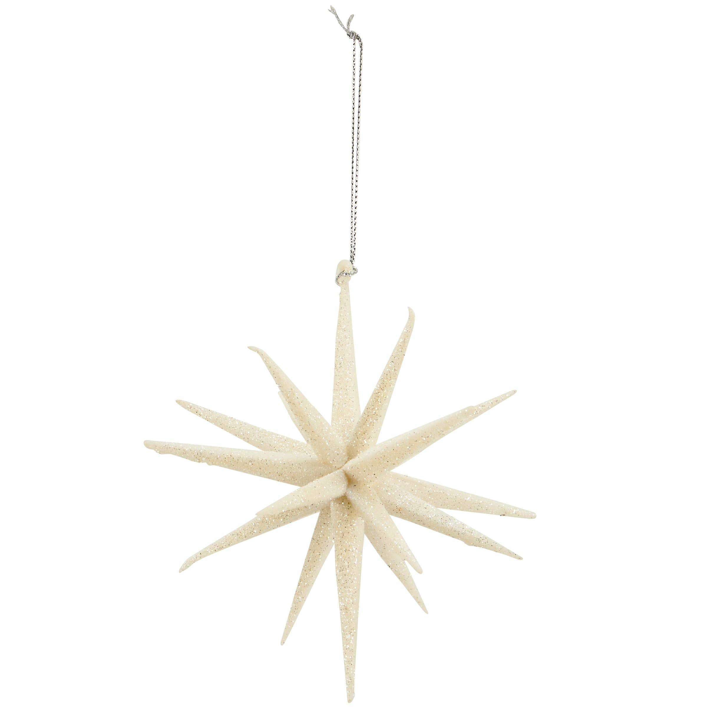 Primitives by Kathy - Wholesale Ornament - White Starburst Ornament Lg0
