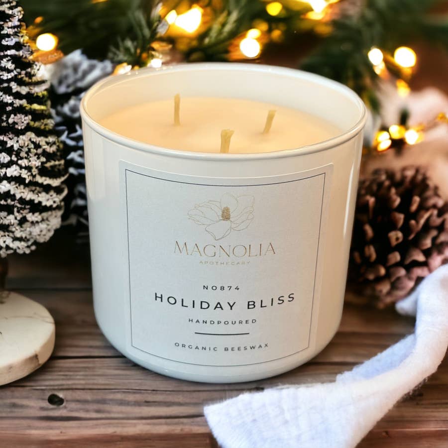 Holiday Wreath 8oz Eco-Luxury Candle, Non-Toxic Candles
