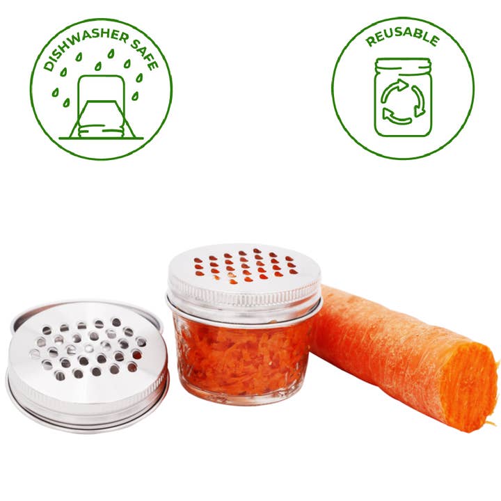 Mason Jar Lifestyle - Wholesale Kitchen Tool/Gadget - Grater / Shredder Lid for Mason Jars