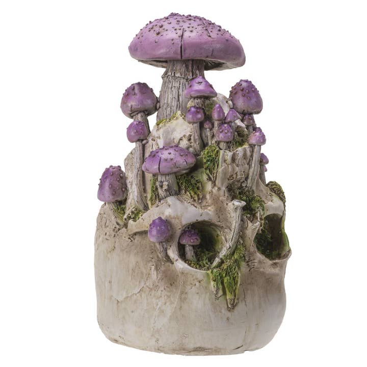 Pacific Trading - Wholesale Decorative Figurine - Skull with Purple Mushrooms3