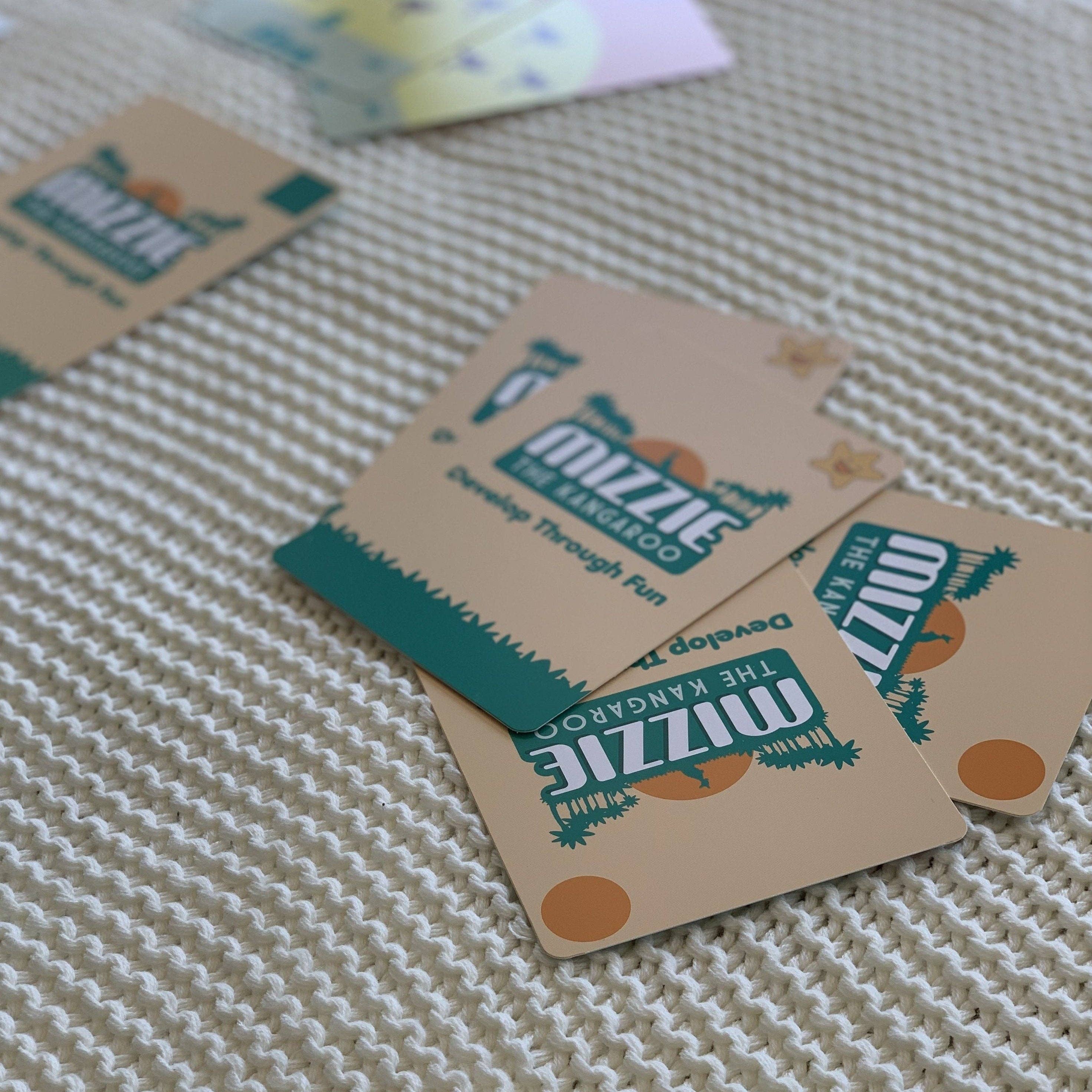 Mizzie The Kangaroo (AUS) - Vendita all'ingrosso Carte didattiche - Bambini e neonati - Set di giochi di carte flash Mizzie Memory Match 4 in 1, confezione da 102