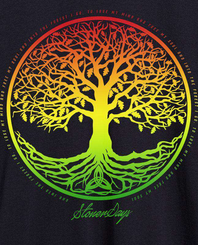 StonerDays Apparel – wholesale Hoodie – Unisex – RASTA TREE OF LIFE HOODIE1