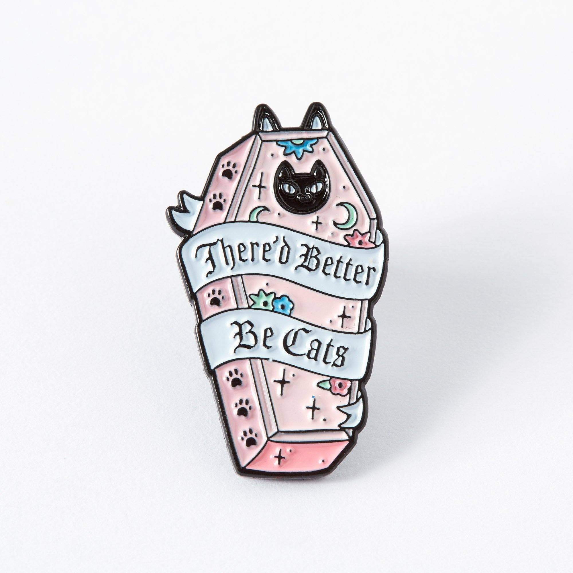 Punky Pins - Wholesale Lapel Pin/Button - There'd Better Be Cats Enamel Pin3