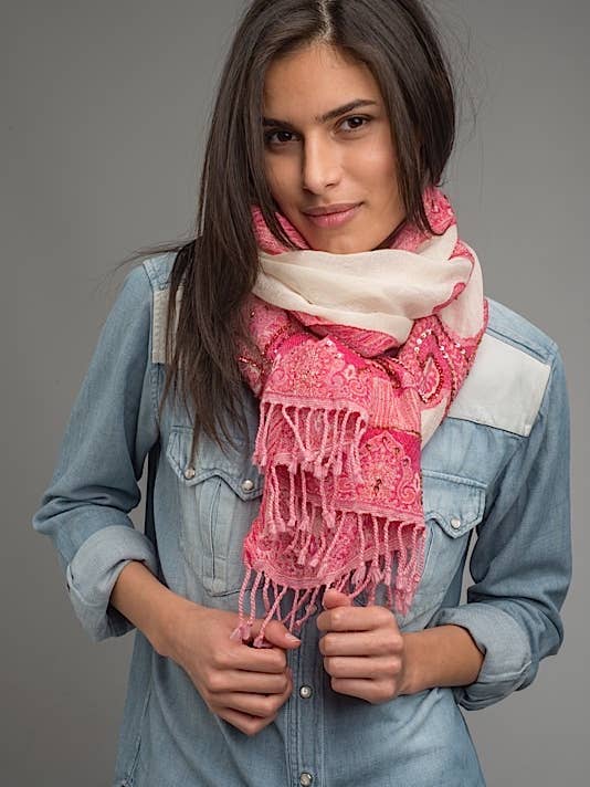 BOUKHARA SCARF - 100% WOOL for wholesale by DIWALI PARIS