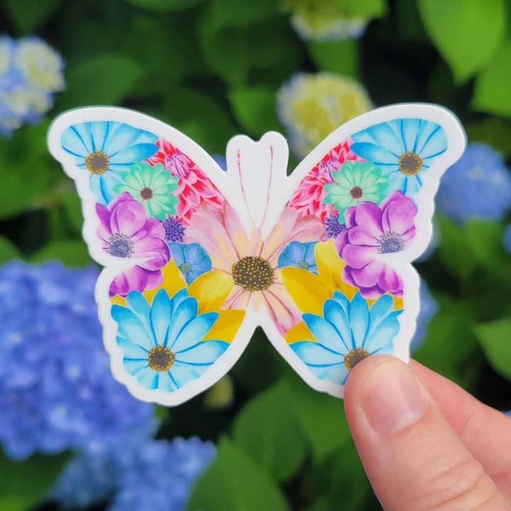 Fjärildekal, Blomma Dekal, Laptop Klister för wholesale av Eve's Art Shop