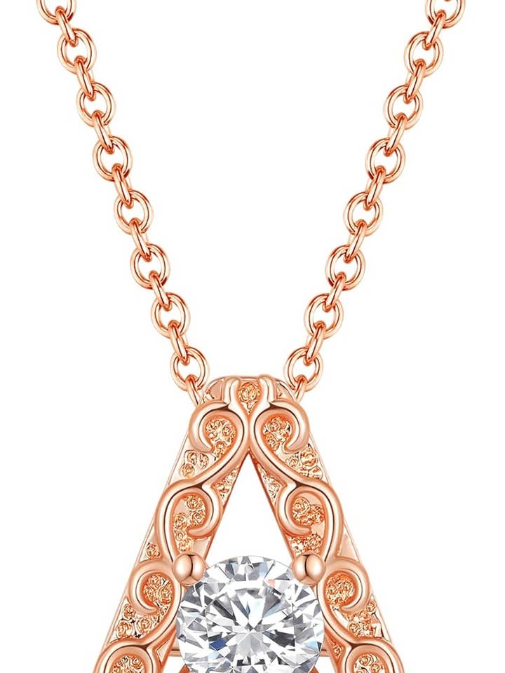 Colliers à lettre initiale Leafael pour femmes – Bijoux personnalisés plaqués or rose 18K avec chaîne en argent sterling, cadeau monogramme A-Z, ras du cou 16"+2". pour la vente par Leafael LLC