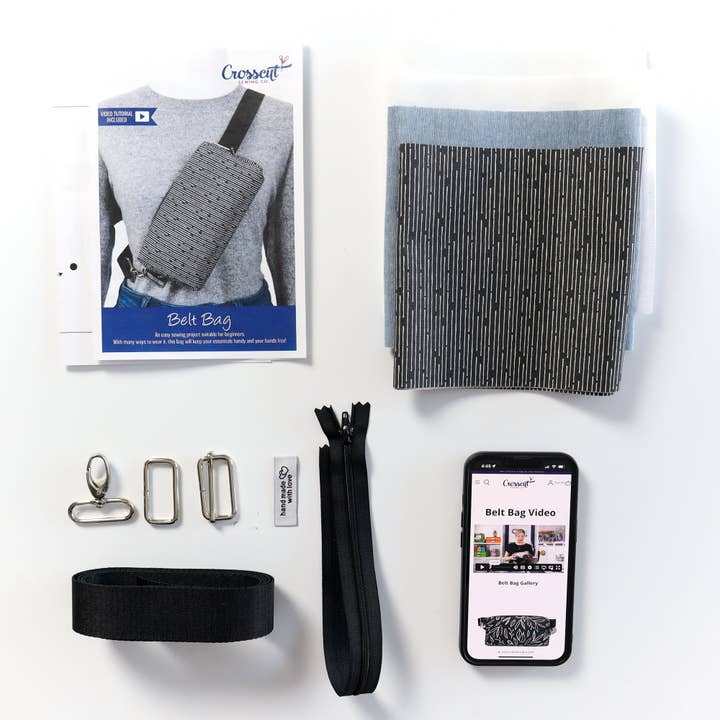 Crosscut Sewing Co. - Wholesale Belt Bag - Women's - Belt Bag Sewing Kit - Supplies, Printed Pattern and Video Tutorial117