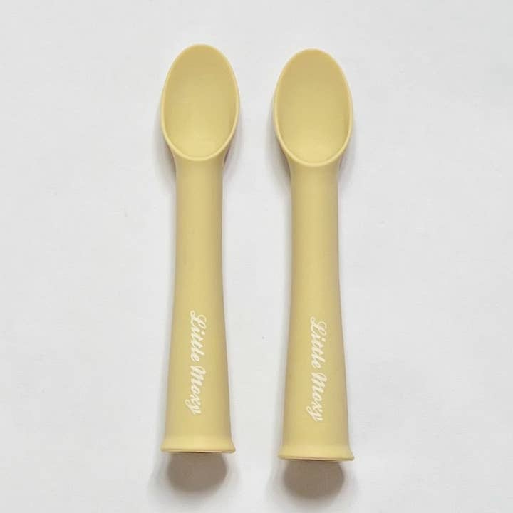 Almond- My First Weaning Spoon Set. for wholesale by Little Moxy