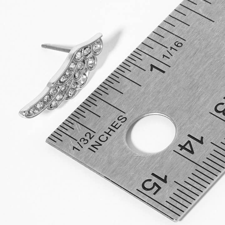 Sensibling Corp. - Wholesale Stud/Post Earrings - Crystal Wing Stud Earrings