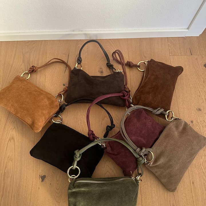 SAM SMALL - suede and other Purchase Wholesale borsa piccola. Free Returns & Net 60 Terms on Faire trending on Faire.