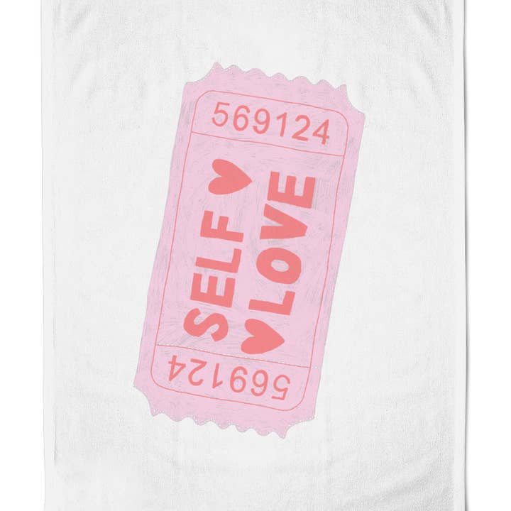 Self Love - 48 x 70cm Cotton Tea Towel for wholesale by Olive and Clive