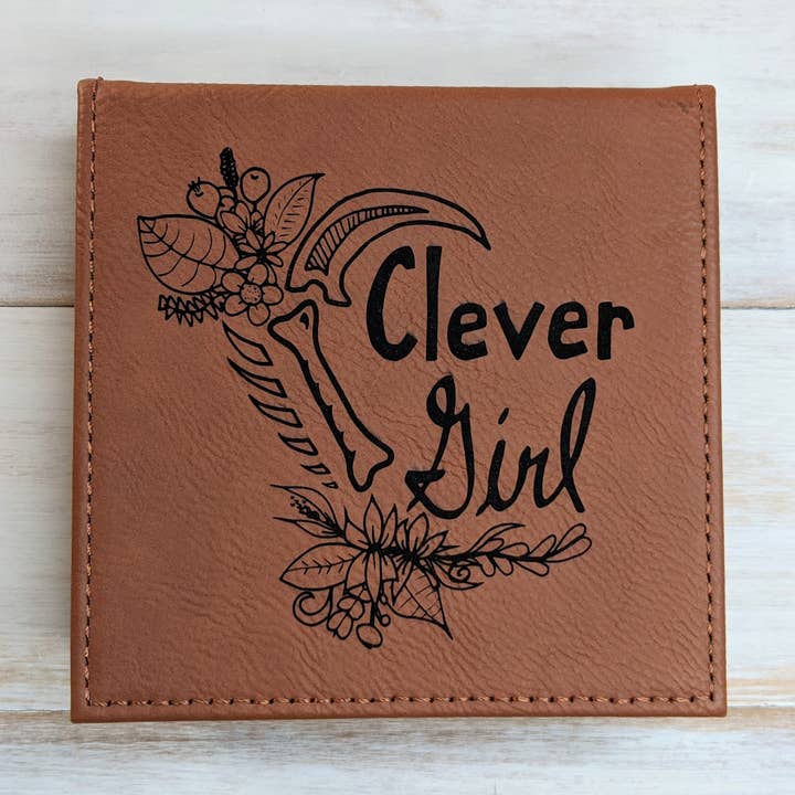 Clever Girl - Vegan Leather Box for wholesale by Pigsey Art