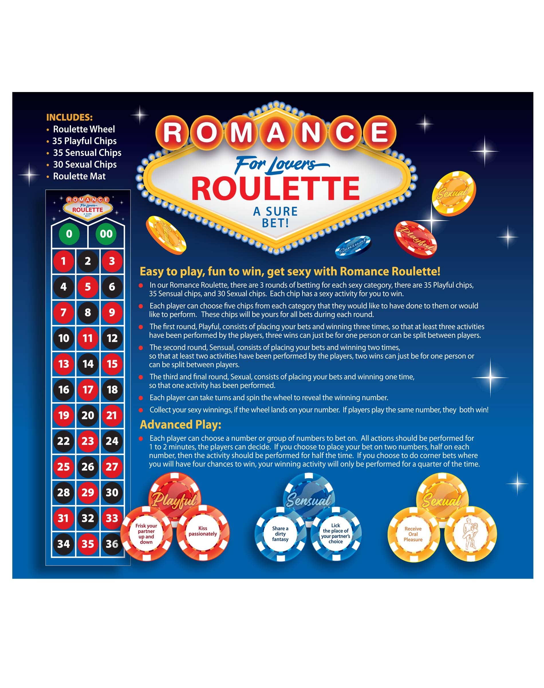 Little Genie Productions - Vendita all'ingrosso Sex toy - Roulette Romantica - Gioco Sessuale in Stile Vegas per Coppie3