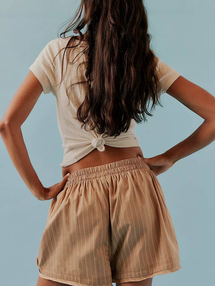 Rosa Clothing - Wholesale Shorts - Women's - Morning Day Stripe pull on boxer short