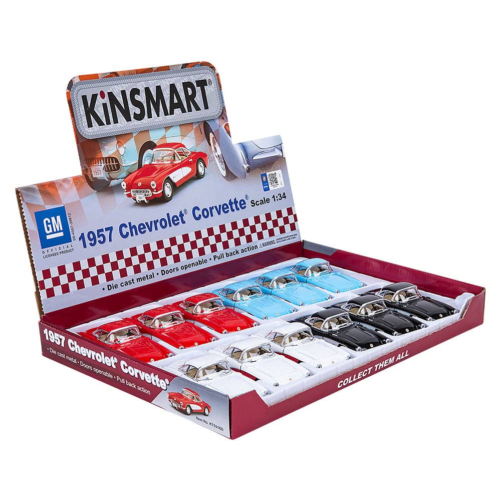 La Luna Bella - Toys - Wholesale Toy Car/Truck - Kids - 5" DIE-CAST 1957 CHEVROLET CORVETTE LLB Car Toys1